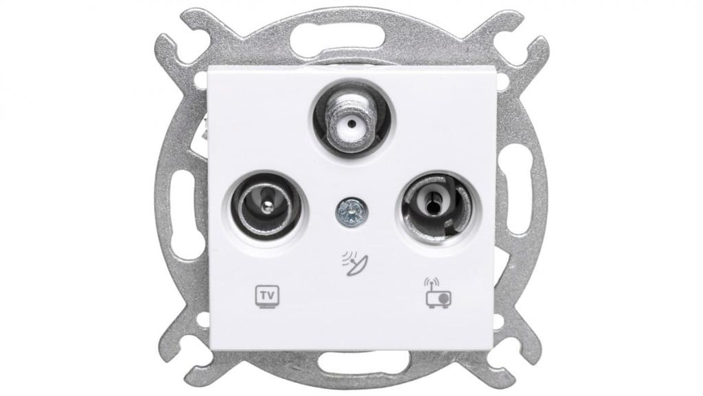 Karre TV-Sat-Radio Terminal Socket, White / 90963641