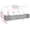 Garden Sofa Set with Storage 3 pcs Black Poly Rattan