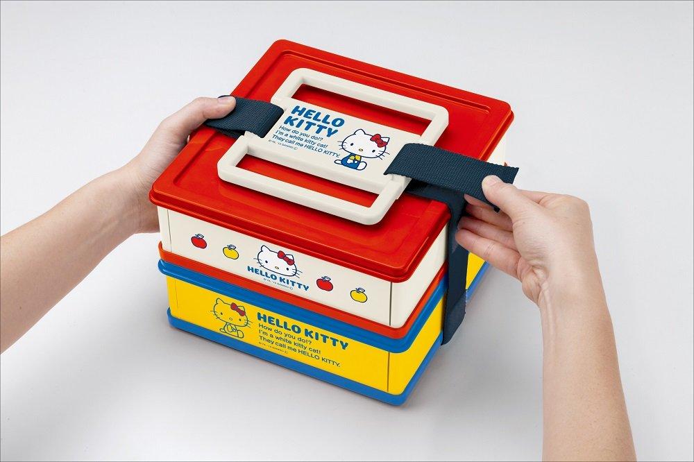 Skater Folding Picnic Lunch Hello POL2 Case, Box, Kitty, 1970s,