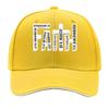 Black And White Snapback Baseball Cap Featuring The Word FAITH a Retro And Easy Adjustable Sun Ha Sandwich Baseball Cap