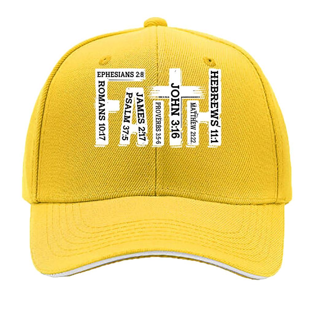 Black And White Snapback Baseball Cap Featuring The Word FAITH a Retro And Easy Adjustable Sun Ha Sandwich Baseball Cap