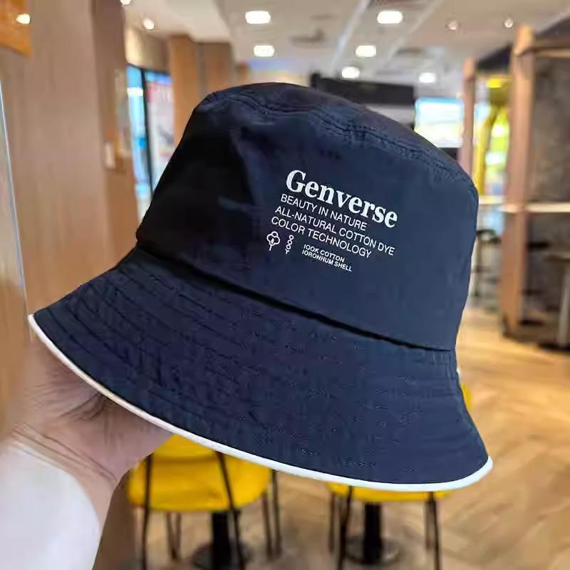 

Стиль Шляпа Универсальная Принт с буквами Женская Солнцезащитная шляпа Панама чёрный