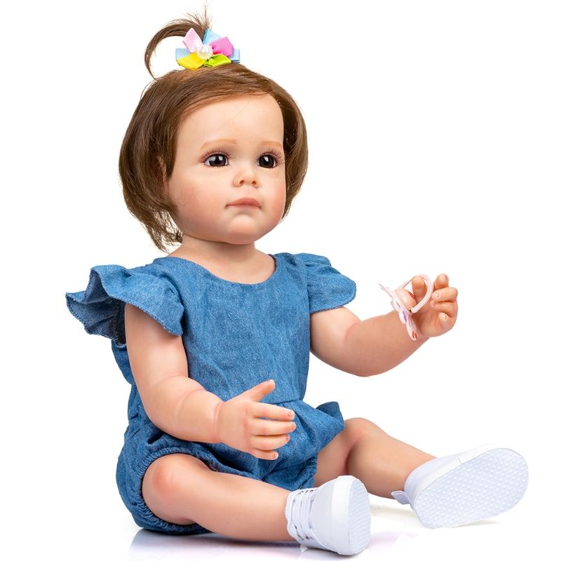 21inch Baby Girl Dolls Lifelike Reborns for Doll Cute Birthday Gift Real & Soft Touching Caucasian for Doll with Beautif