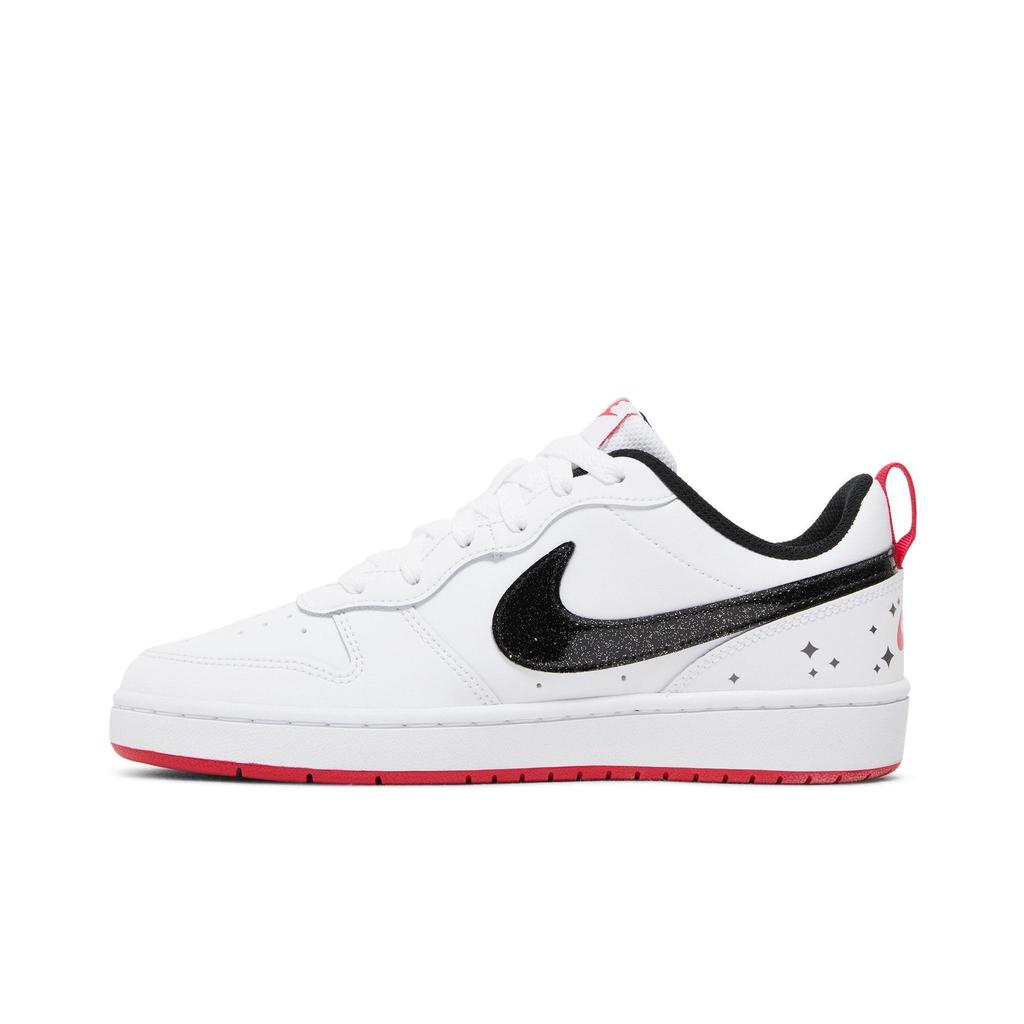 Nike Court Borough Low 2 SE Grade School 'White Very Berry' (Unisex) White / Black / Very Berry Kids' Skateboarding Shoes DM0110 100