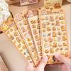 4pcs/Set Capybara 3D Drop Relief Sticker DIY Scrapbooking Journaling Crystal Stickers