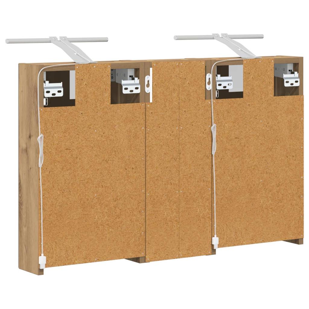 Bathroom Cabinet Set 3 Pcs 80 X 10.5 X 50 Cm Engineered Wood