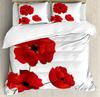 Floral Bedding Set Comforter Duvet Cover Pillow Shams Poppies Of Spring Season Pastoral Flowers Bot Bedding Cover Double Bed Set