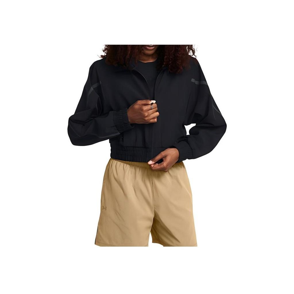 Under Armour Unstoppable AW24 Short Training Sports Warm Long Sleeve Jacket Women Jackets Black 1386479-001