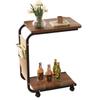 Movable Mini Side Table: Modern Minimalist Sofa Coffee Table & Bedside Storage Cart