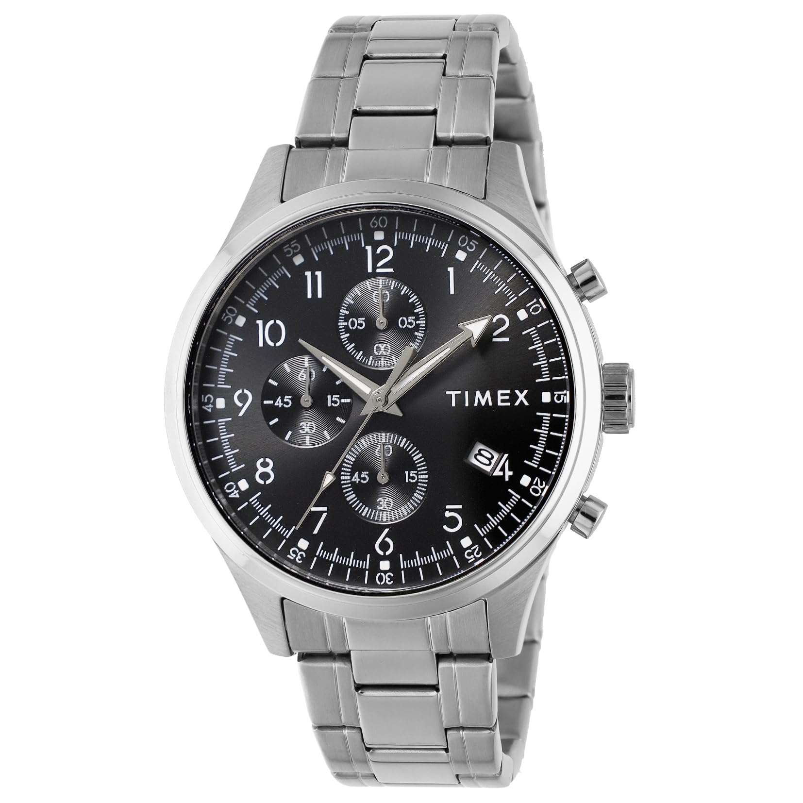 

Унисекс часы Timex Dress TW2Y01400 Кварцевые Водонепроницаемость 50 м Минеральное стекло Черный циферблат Нержавеющая сталь [TIMEX] [Б/У] чёрный