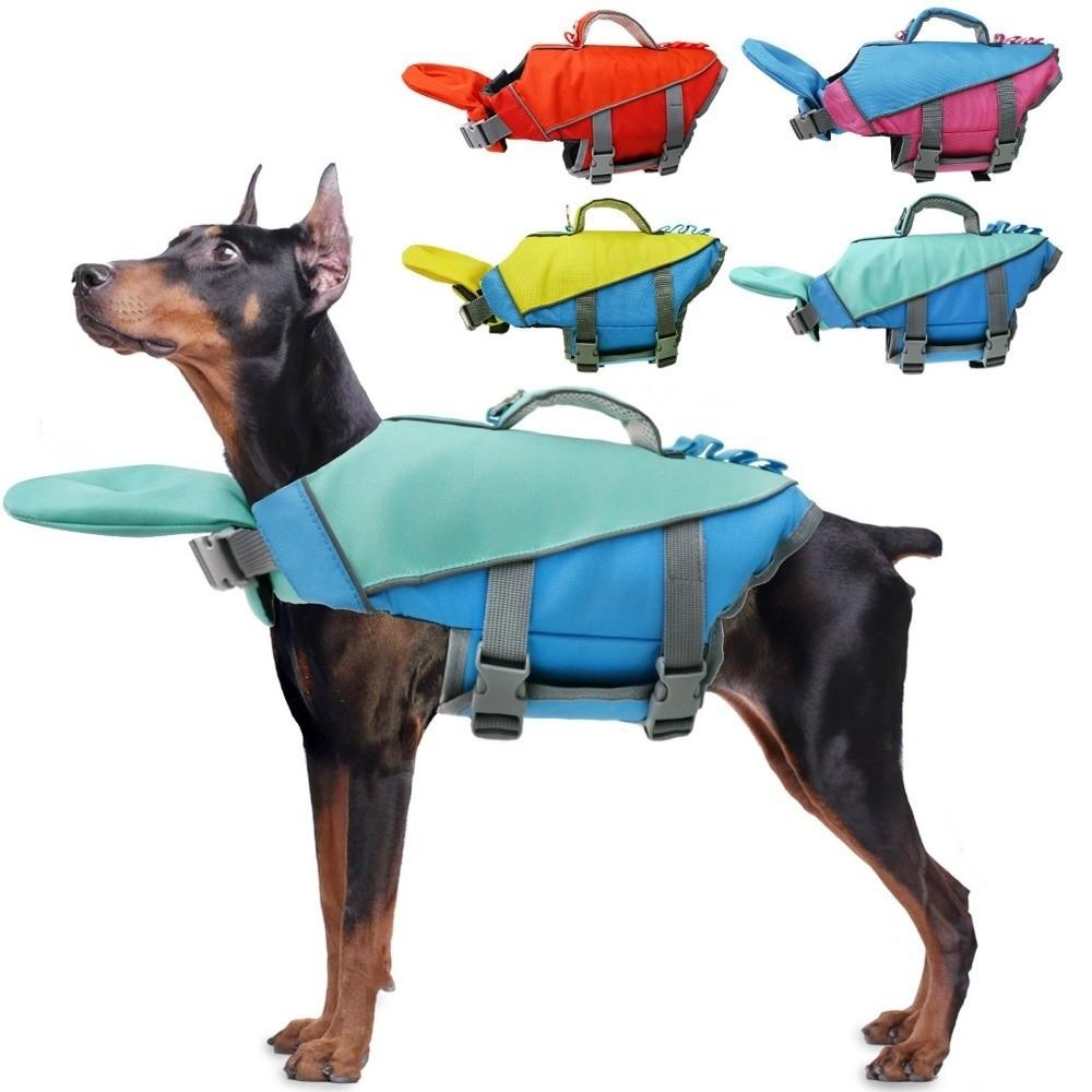 Large Buoyancy Pet Life Vest Reflective Stripes Dog Swimsuit Dog Life Jacket  Boating Safety