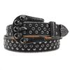 Snake Pattern Skull Rhinestone Belt European and American Style Women's Belt Extended Belt Denim Style Outdoor Belt
