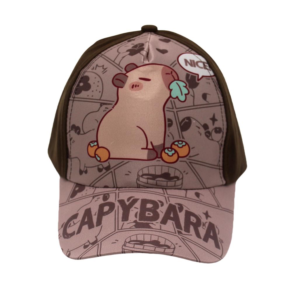 Capibara Themed Baseball Cap for Children - Cute Cartoon Capibara Baseball Cap with Sun Protection