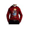 Polo Ralph Lauren Hoodie FW23 Loose Fit Plaid Bear Pattern Print Long Sleeve Color Block Kids Kids Hoodies 323920646-001
