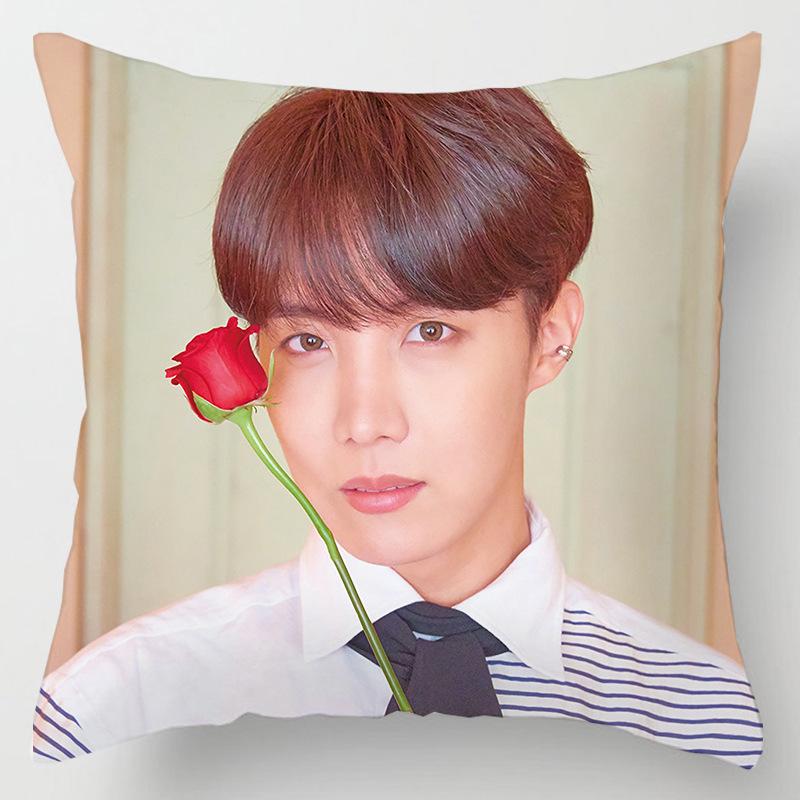 Cozy 45cm Kpop Bts Bangtan Boys Cushion Cover Decorative Soft Pillow Case For Home
