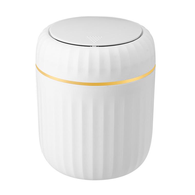Compact Elegant Desktop Trash Can with Lid for Home and Office