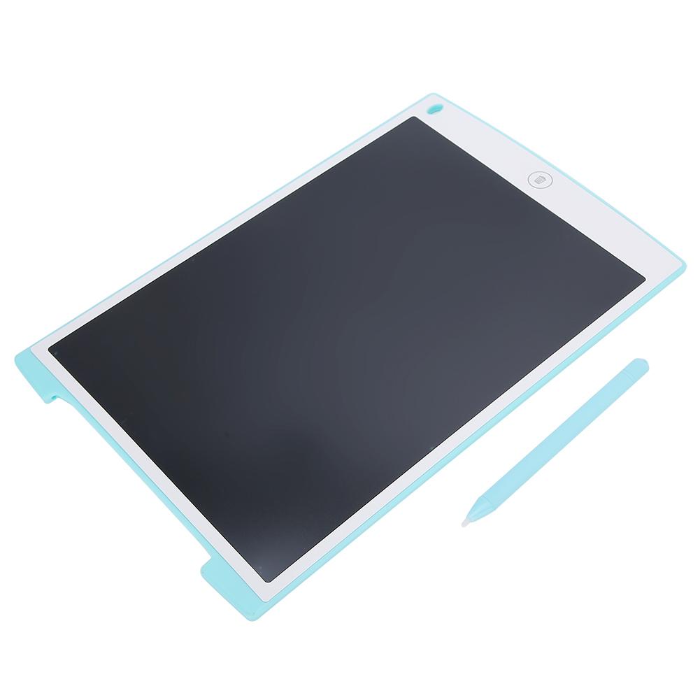12in LCD Hand Writing Pad Eye Protection Children Drawing Electronic Tablet Board with Pen(Blue(with Lock Key) )