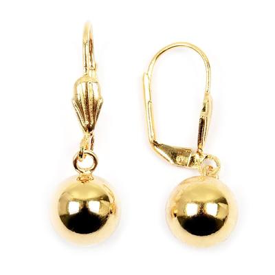 [M8979] - Gold Plated 'Marbles' Sleepers - 10 Mm