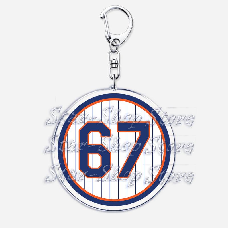 Popular Baseball Jersey Player Number Keychains for Accessories Bag New York Sports Keyrings Jewelry Friends Fans Gifts