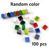 100pcs DIY Building Blocks 3003 Figures Thick Bricks 2x2 Dots Educational Creative Size Compatible With ing Plastic Toy