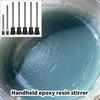 5 Stück Handheld Epoxidharzmischer Rührwerkzeug mit 2 Verlängerungsgriffen Für Kerzen- und Seifenherstellung und Farbmischen