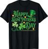 St Patricks Shamrock Happy Saint Patricks Day Men Dad Kids T-Shirt