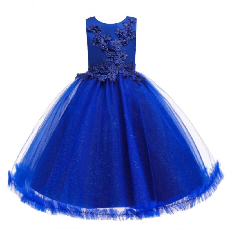 Girls Princess Tulle Tutu Dress Kids Formal Party Gown 3-8 Old