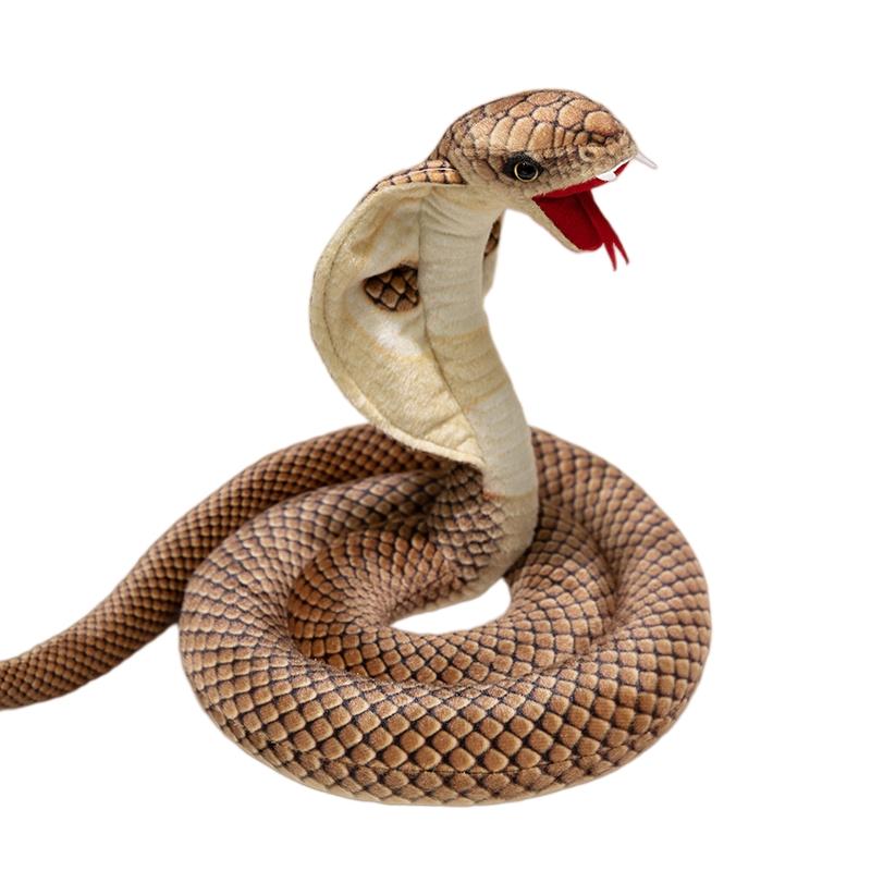 115/160cm Kawaii Slang Pluche Speelgoed Cobra Realistisch Gevuld Cartoon Creatief Dier Zacht Katoen Knuffelpop Python Verjaardagscadeaus 115cm