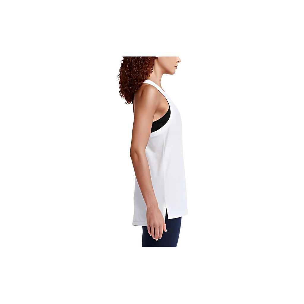 Nike Solid Color Logo Letter Print Sleeveless Tank Top Women Tops White 726077-100
