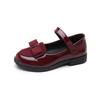 Girl's Leather Shoes Princess Dress Shoes for Kids Big Girls Casual Student Flats Spring/Autumn New Style Sweet with Bowtie