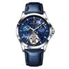 Automatic Skeleton Mechanical Starry Sky Men's Watch, Waterproof, Luminous, Stylish, Dial.