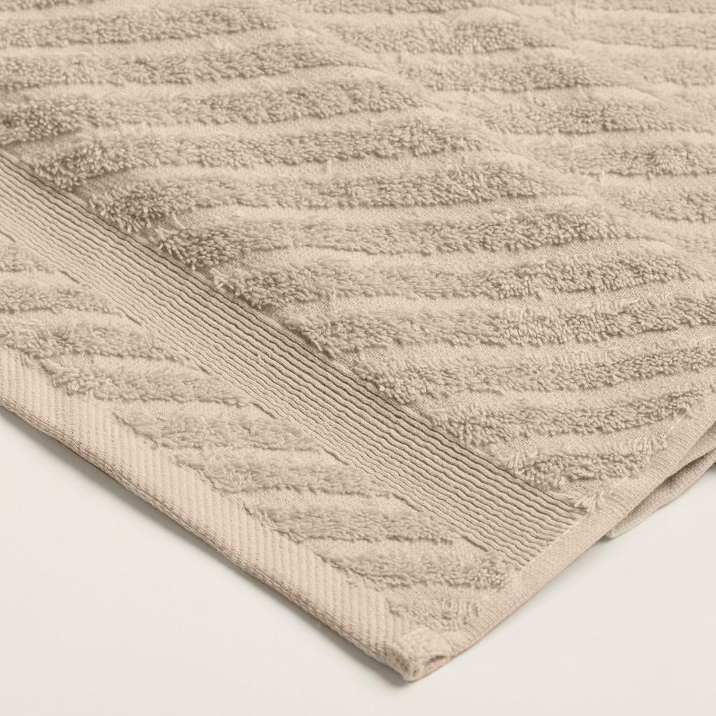 Likya Jacquard Cross Striped 4 Pieces Face Towel Set, Cotton Face Hand Towels,Soft Cotton Face Towels, Soft Hand Towel, Cotton Hand Towel