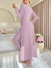 New Design Crew Neck Ruffled Long Sleeve Set 2 Pieces Spring Set