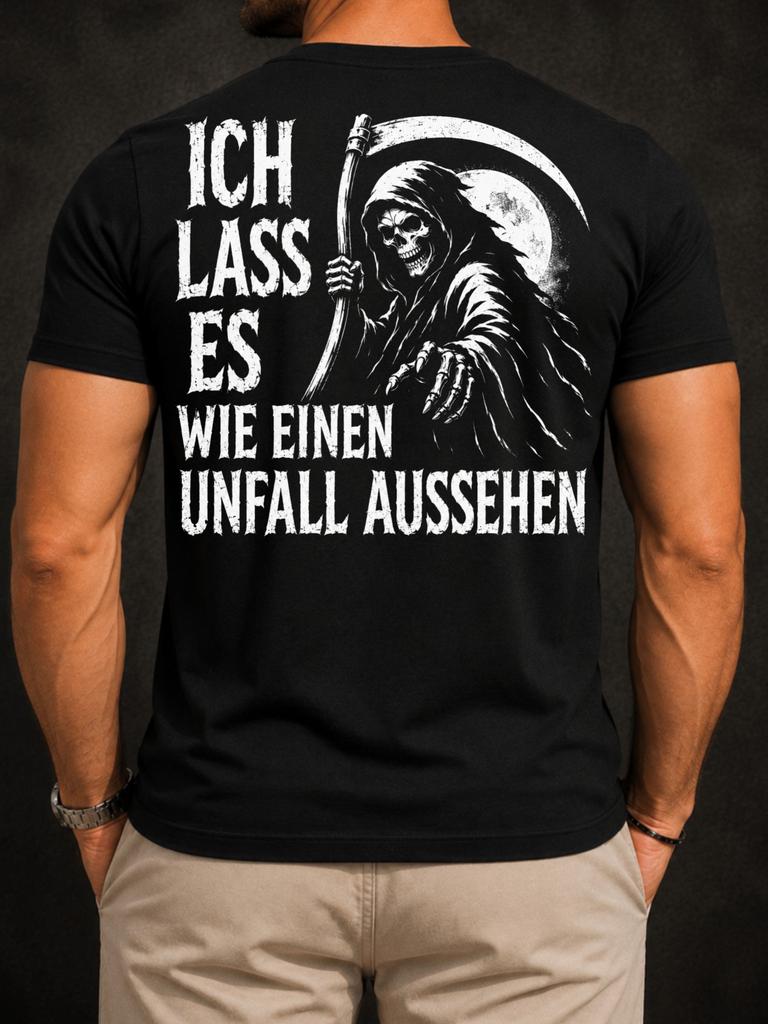 I'll Make It Look Like An Accident Grim Reaper Scythe Moon Horror Bold Graphic Mes Unisex All Unisex All T-Shirt