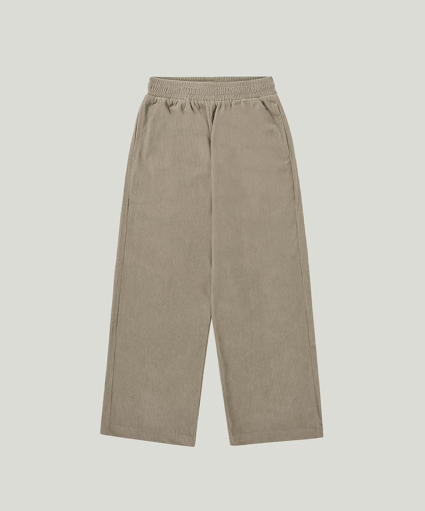 Tieseueichi Corduroy Semi-Wide Pants - Beige