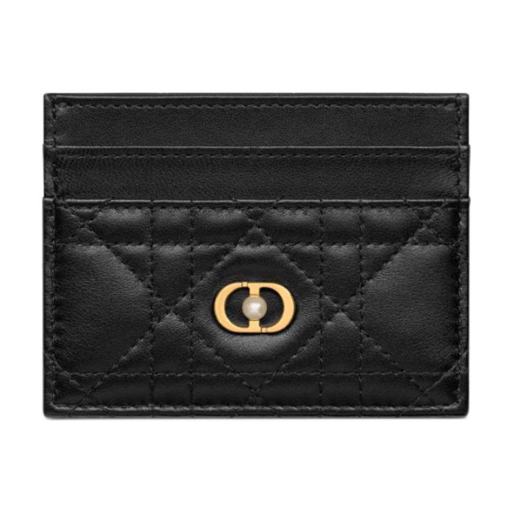 

Dior Jolie Front Cd Logo Embellished With White Resin Beads Lambskin Card Holder Women Card Holder Black S3103UNJB-M900 Box(Basic Set+Box)