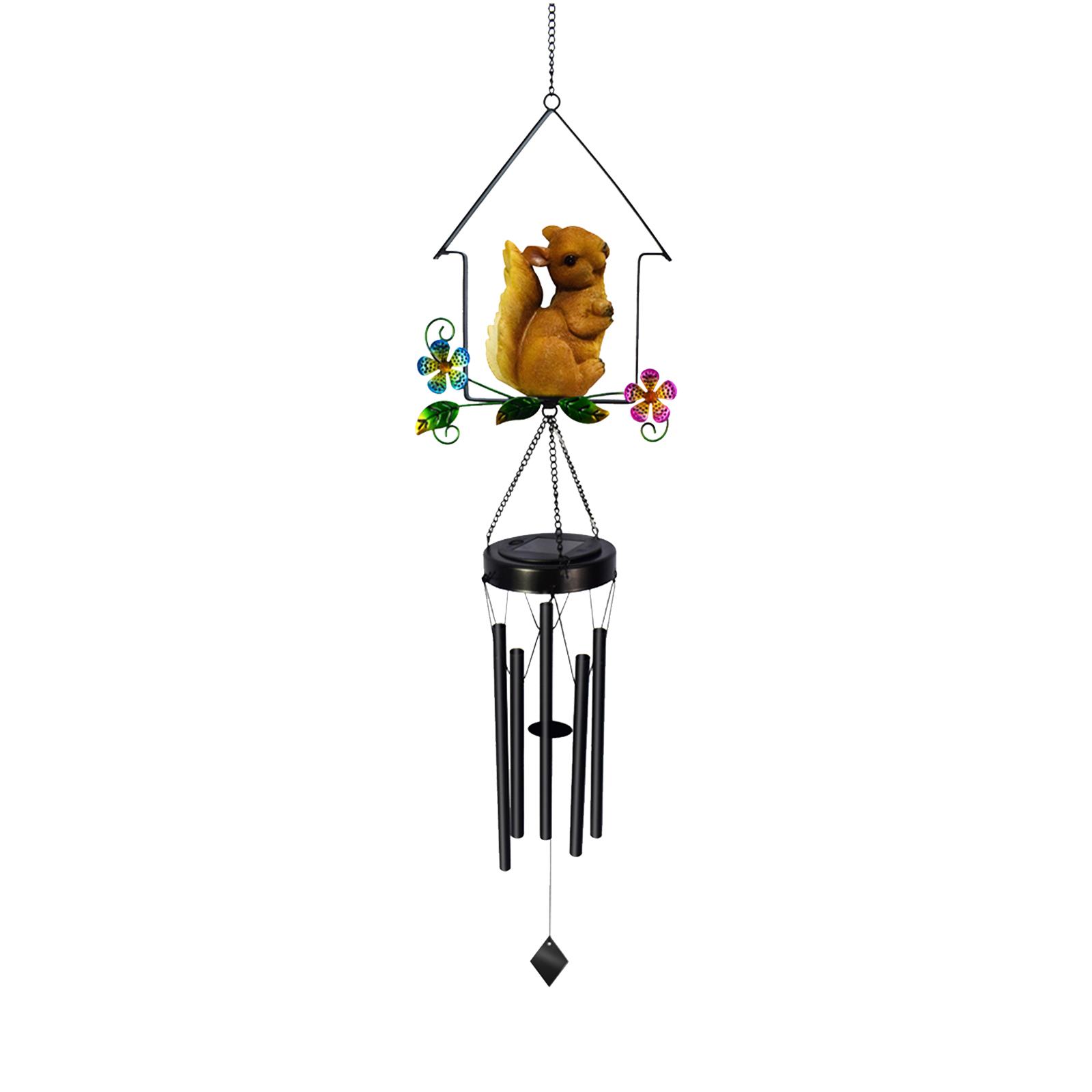 

Светодиодные солнечные колокольчики на открытом воздухе, подвесные солнечные колокольчики, теплый белый ночник, водонепроницаемый милый