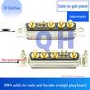 High Current 9W4 Mixed Load Male Female D-SUB Connector, 5+4 Pin, Straight Through, Rivet Spear, Solder Board Type
