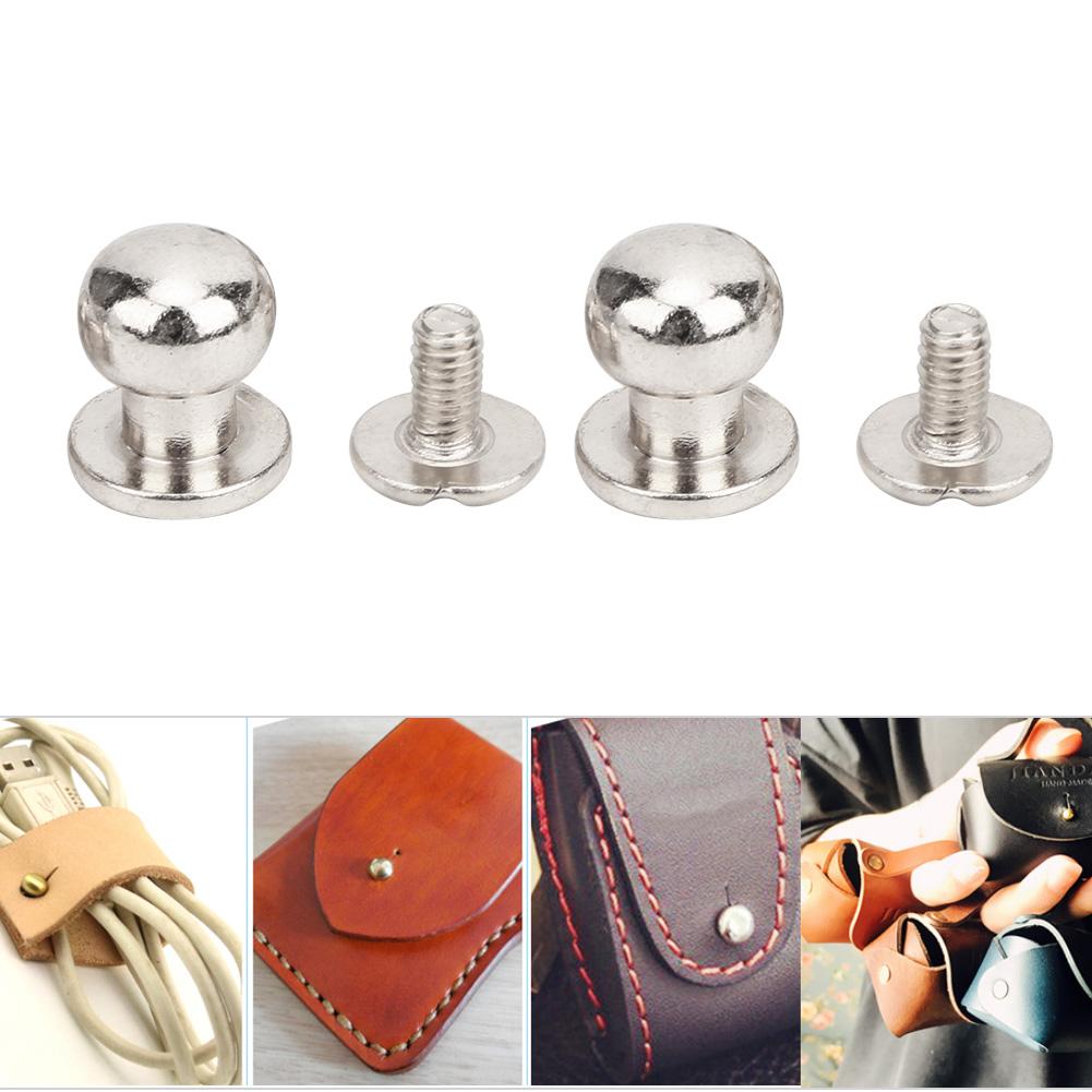 20PCS 9 x 8mm DIY Copper Rivets Round Head Nipple Nail Bag Shoes Accessories for LeatherSilver 9 x 8mm