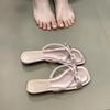 Niche design is not tired of feet, sweet open-toed sandals, fairy wind 2025 summer new slippers