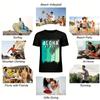 Aloha Hawaii Print Gradient Short Sleeve Casual Vacation T-Shirt Pure cotton T-shirt