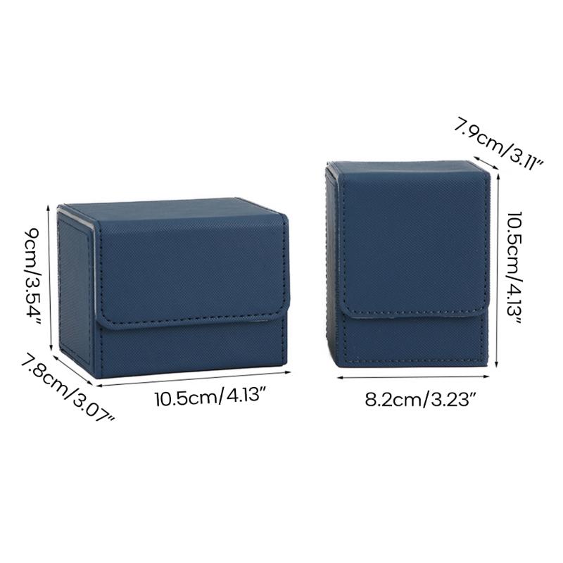 Magnetic Playing Cards Deck Card Storage Box for Game Cards Storage PU Leather Deck Card Boxes Card Deck Case Game Box