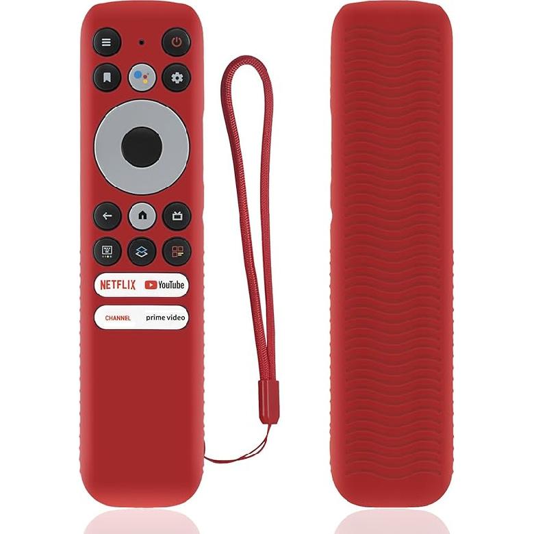 

2 шт. Светящийся чехол для пульта дистанционного управления, совместимый с пультом дистанционного управления для Smart TV TCL, Ударопрочный чехол для пульта дистанционного управления TCL RC902N FMR1, Легкий, Нескользящий красный