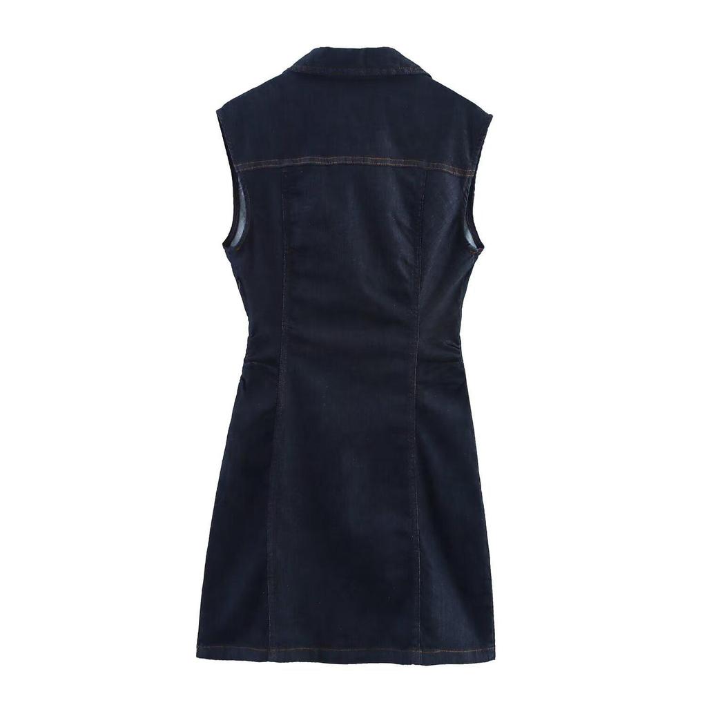2025 Summer Slim Fit Denim Mini Dress for European and American Women