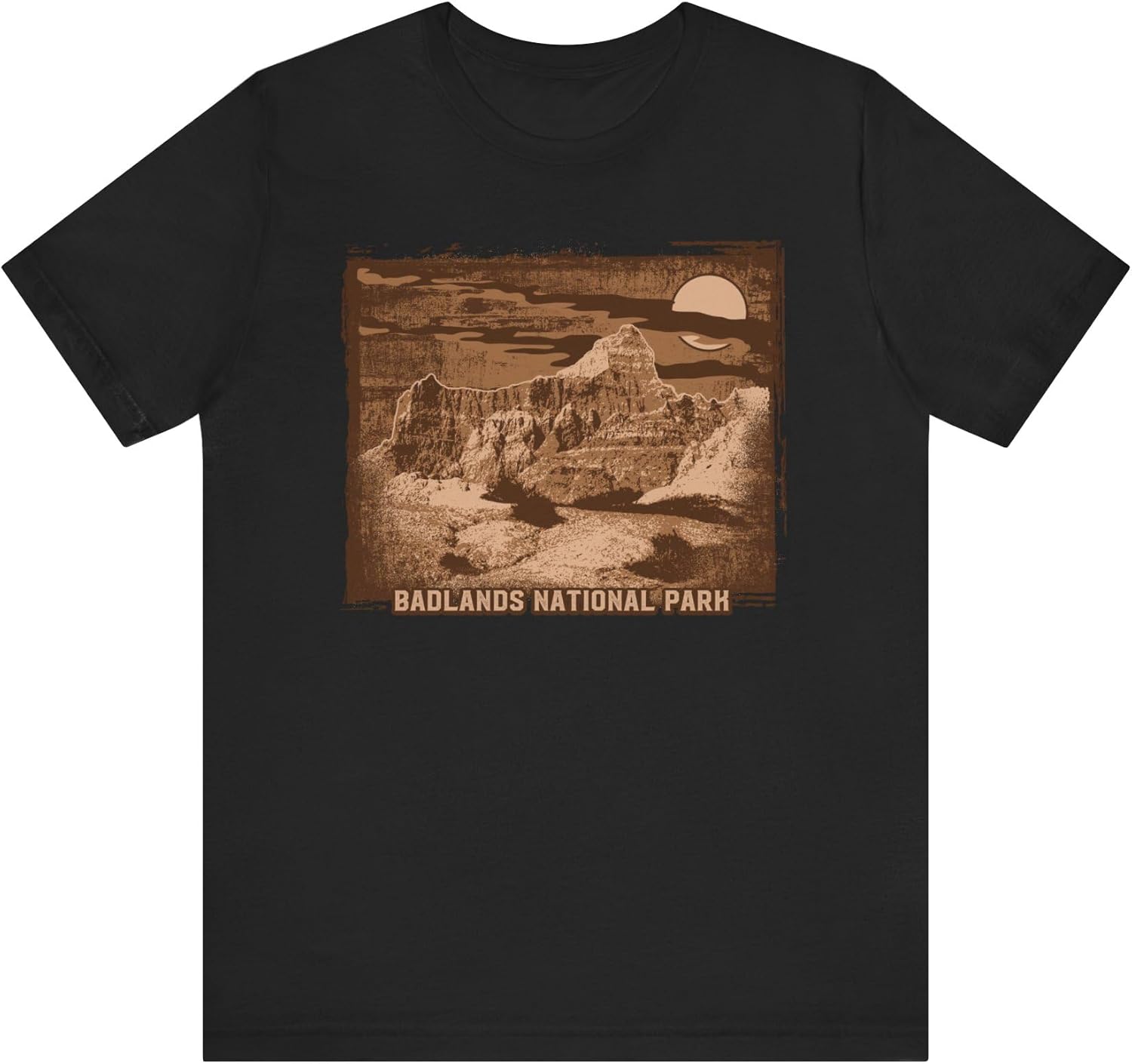 Badlands Retro Poster Graphic Design Tee, Badlands Shirt, Vintage Tees, Art Design T-Shirt, Graphic Tee, Retro Art Shirts Black S разноцветный