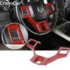 Red Carbon Fiber ABS Steering Wheel Frame Trim Cover For Dodge RAM 1500 2010-17