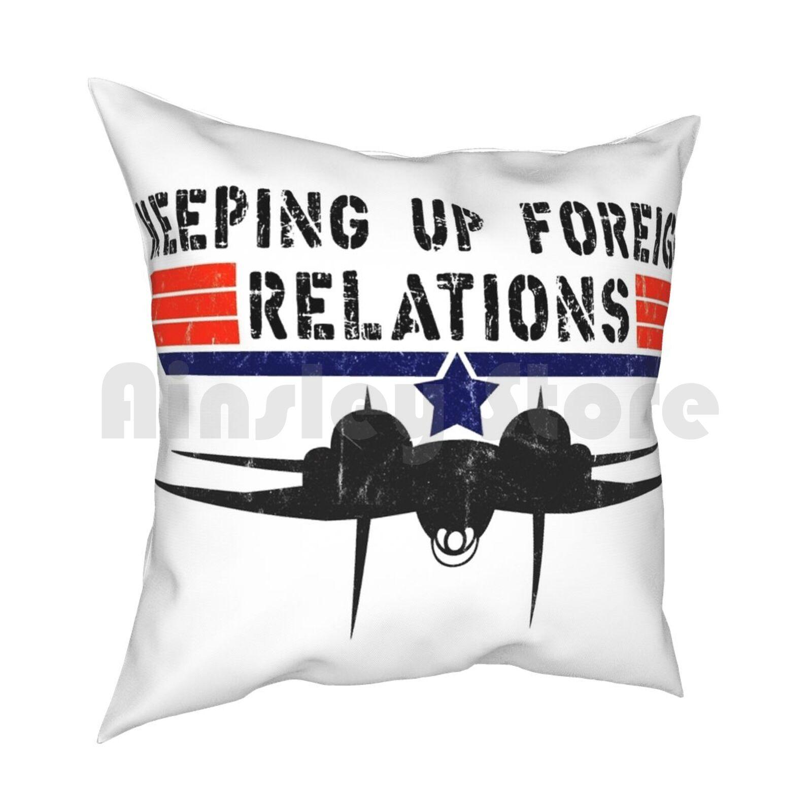 Keeping Up Foreign RelationsVintage Retro Design Pillow Case Printed Home Soft Throw Pillow F Tomcat s s Movies 30cmx30cm