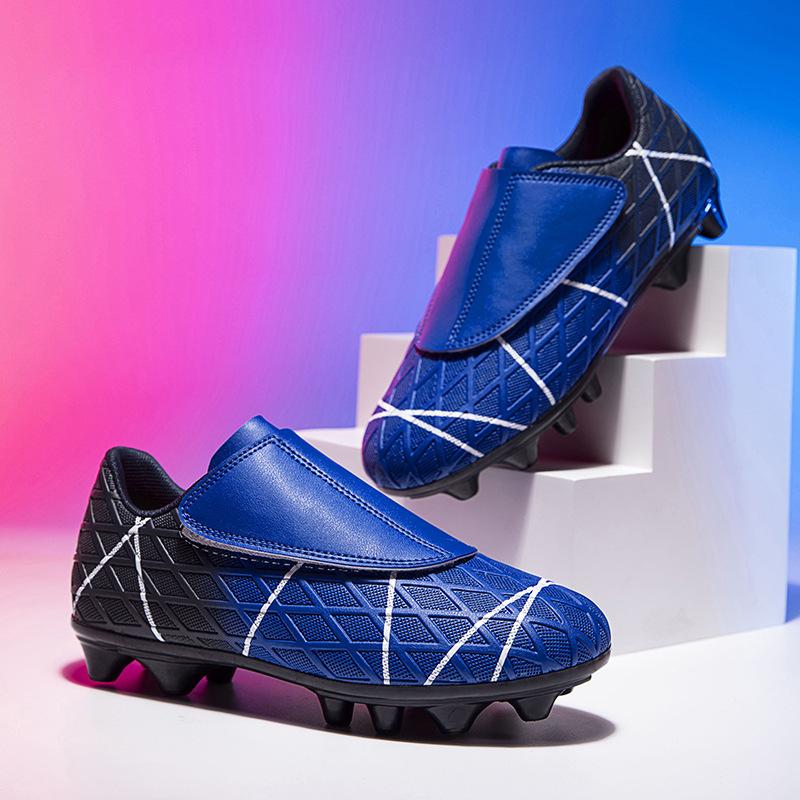 Kids Soccer Boots Low Top Velcro New Breathable Student Professional Training Sneakers Long Spike Soccer Boots