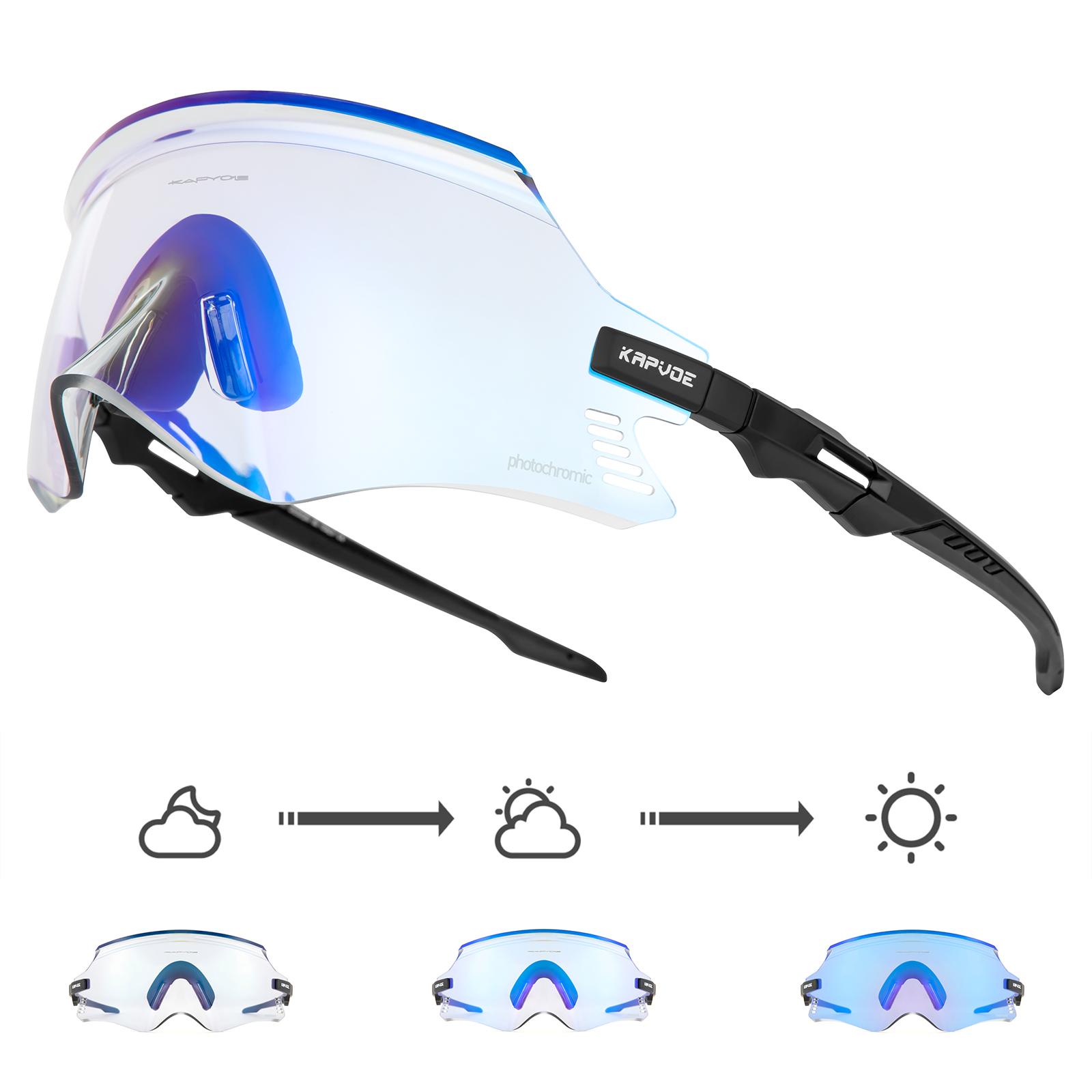 

Red Blue Photochromic 2025 Men Women Road Bike Glasses Bicycle Eyepieces MTB Goggles Sport Fishing Sunglasses Cycling Eyewear