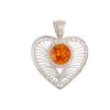 Citrine Gemstone 925 Sterling Silver Jewelry Heart Shape Pendant 1.4" For Her CP-15-1